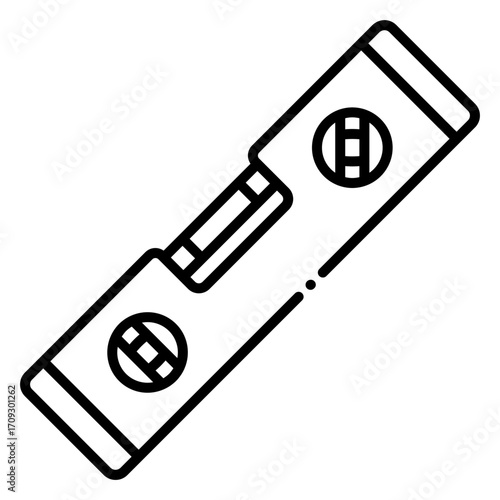 Tableau sur toile Spirit Level Tool Outline Icon for Construction and DIY
