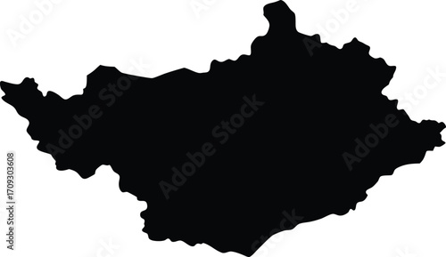map of Mongolia scalable illustration