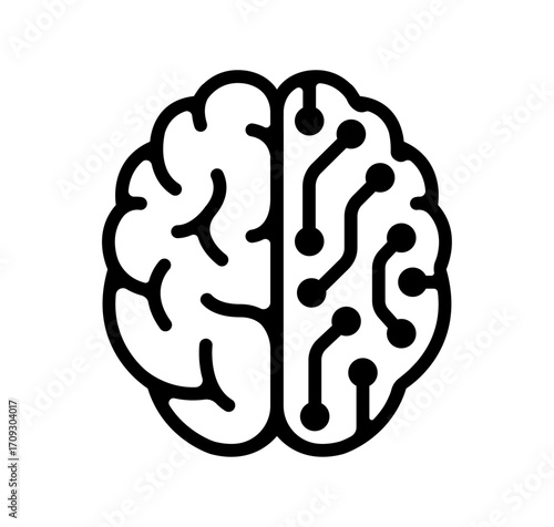 AI (Artificial Intelligence) vector icon illustration