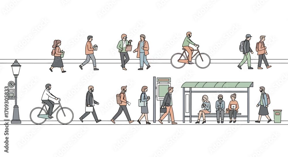 Naklejka premium group of business people