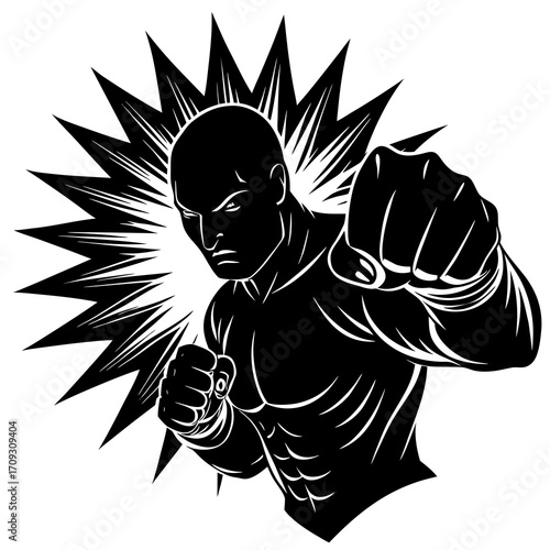 straight punch silhouette victor 