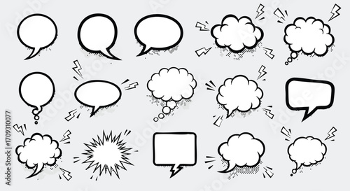 Spice up your designs with comic book style speech bubbles for a fun, engaging, and playful touch