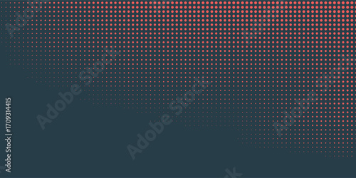 Aesthetic Vector Chequered Halftone Pattern Smooth Curved Border Red Blue Abstract Background. Checkered Rounded Square Dots Blur Texture Pop Art Design.Eps 10