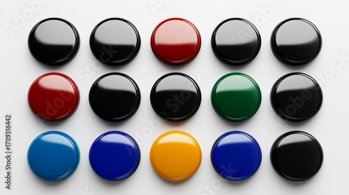 Set of glossy folded blank buttons. Free Download Set of glossy folded blank buttons. - GFXLoad