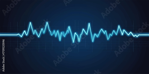 A medical cardiogram showing a green line of a healthy heartbeat on a monitor, charting the rhythm of life