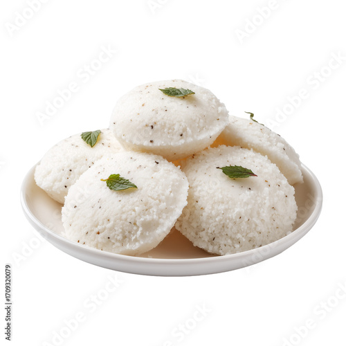 Idli isolated on transparent White background png