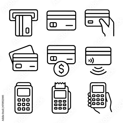 Collection of Modern Payment Methods Illustrated.