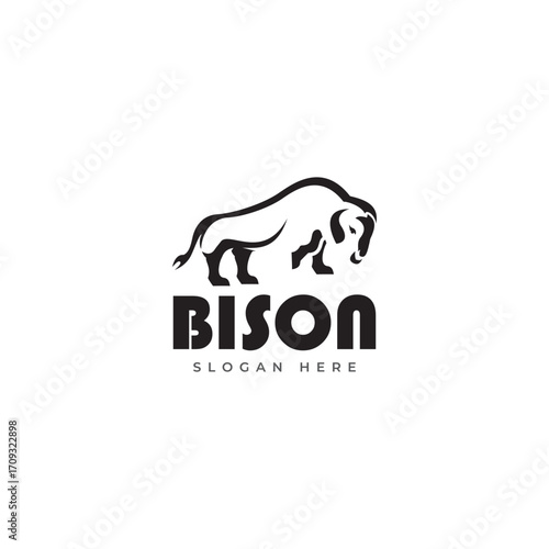 Bison Mascot Template Vector Logo Design Inspiration