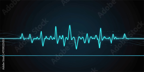Healthy green cardiogram pulse on a medical monitor