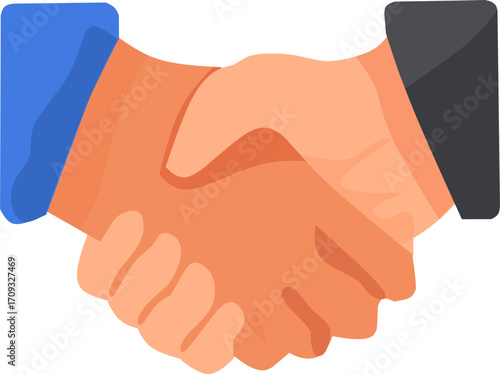 Handshake icon symbolizing partnership, trust, collaboration, teamwork, and successful business deal.