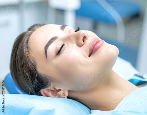Relaxed patient in a clinic