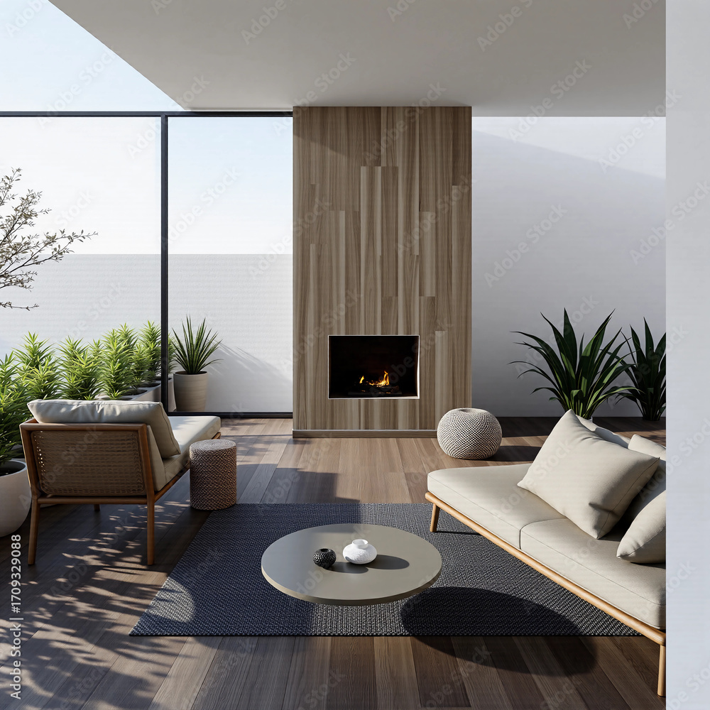 Fototapeta premium living room interior