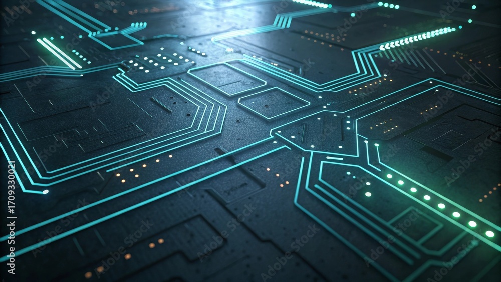 custom made wallpaper toronto digitalFuturistic Digital Circuit Board Data Flow Background