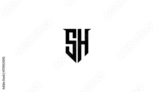 SH initial letters, monogram logo
