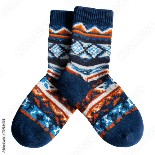 Winter sock isolated on transparent White background png