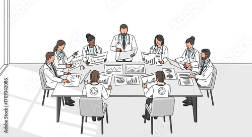 Medical Team Meeting Collaboration Discussion.