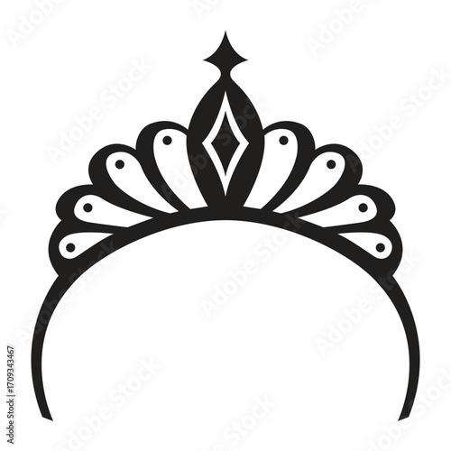 Elegant crown silhouette vector illustration