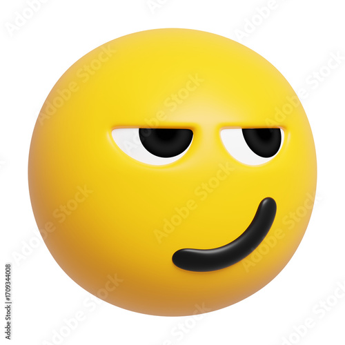Fényképezés Smirking Face Emoji 3D