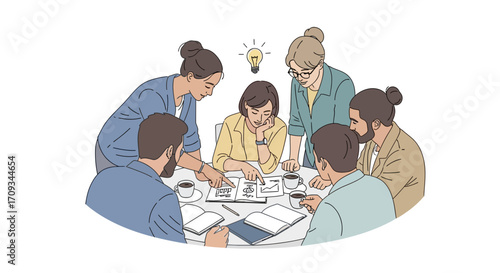 Teamwork and Collaboration Brainstorming and Idea Generation in a Creative Workplace Environment