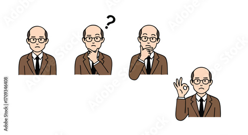 Confused businessman finally finds the right solution for his company with a satisfied look on his face