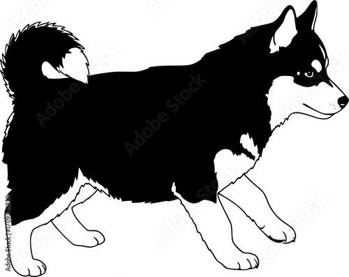 BABY SIBERIAN HUSKY SILHOUETTE
