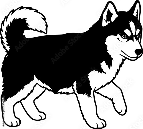 BABY SIBERIAN HUSKY SILHOUETTE
