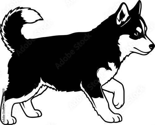 BABY SIBERIAN HUSKY SILHOUETTE
