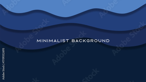 flat minimalist papercut vector blue color background 4k resolution