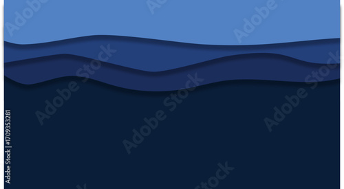 flat minimalist papercut vector blue color background 4k resolution