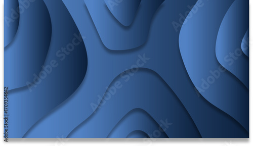 flat minimalist papercut vector blue color background 4k resolution