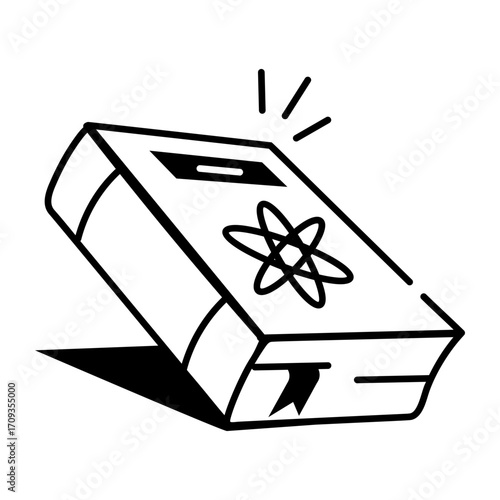 A drawing style icon showing a space book
