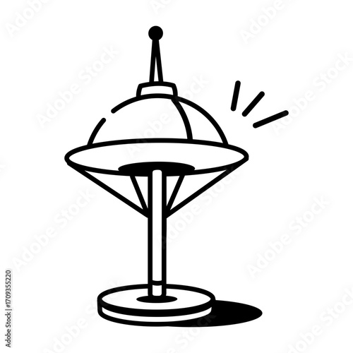 A hand drawn style icon showing a space shelter
