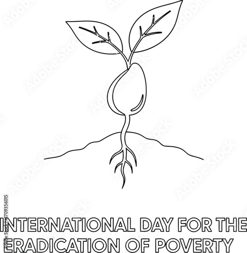 Vector Illustration for international day for the eradication of poverty
