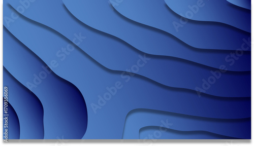 flat minimalist papercut vector blue color background 4k resolution