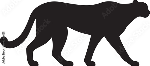 Cheetah silhouette vector illustration for wildlife, safari, Africa, animal, speed, nature and design.