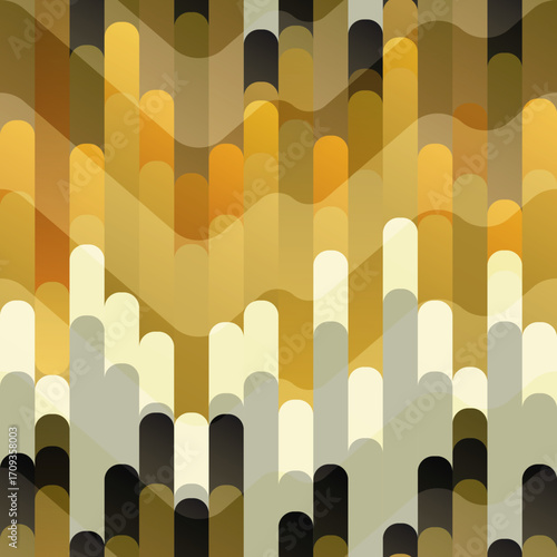 Golden Abstract Vertical Gradient. Geometric seamless pattern.