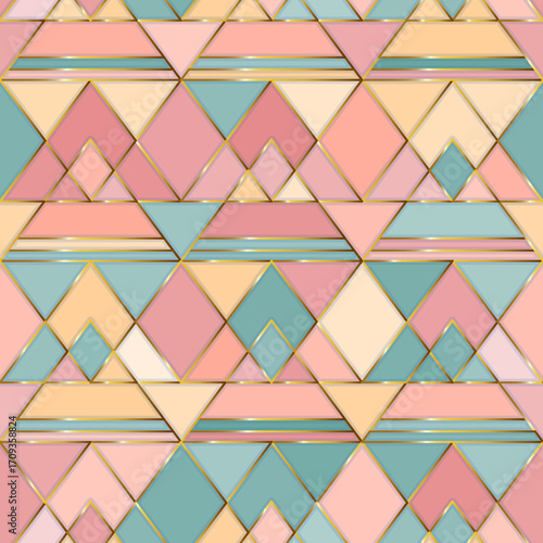 Soft Pastel Geometric Pattern. Geometric seamless pattern.