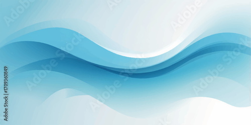 Abstract blue flowing waves pattern with a smooth liquid motion design