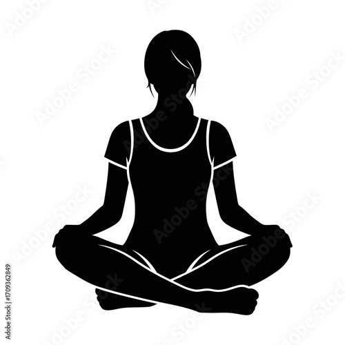 yoga woman silhouette
