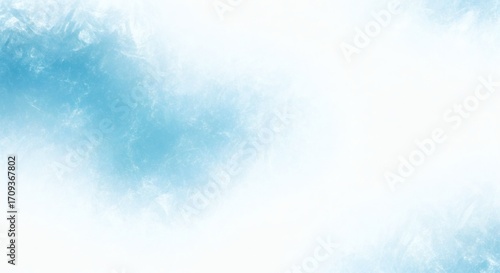 A delicate background of whisked light blue watercolor paint on a clean white surface, creating a gentle and ethereal abstract texture