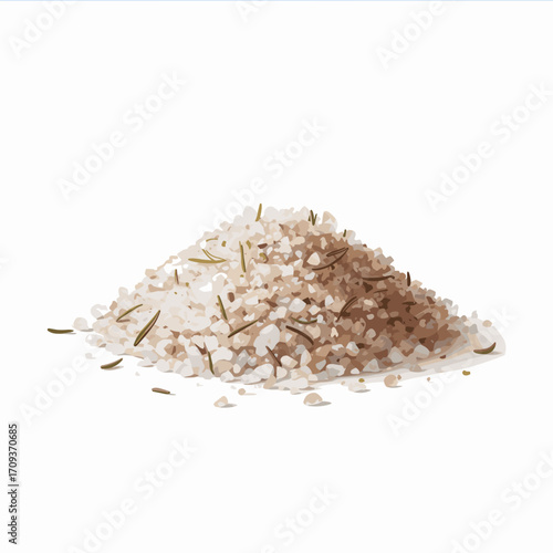Rosemary Sea Salt Vector Illustration