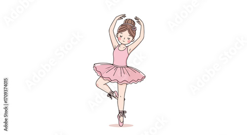 Cute Ballerina in a Pink Tutu.