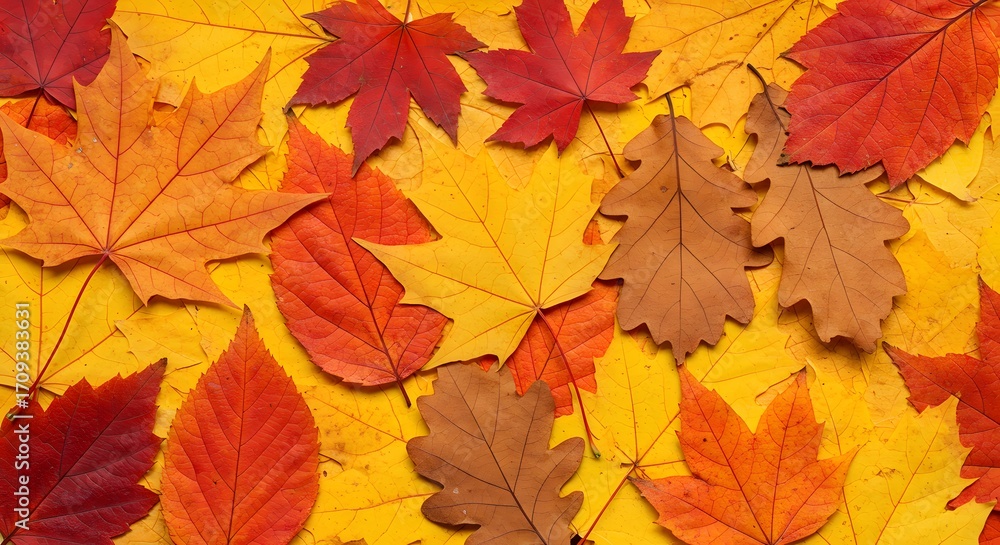 Vibrant Autumn Leaves A Colorful Collage Vibrant Autumn Leaves A Colorful Collage