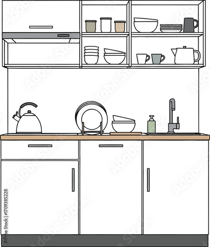 Minimalist kitchen design featuring clean lines neutral colors and organized storage solutions for a modern and functional cooking space perfect for home decor ideas