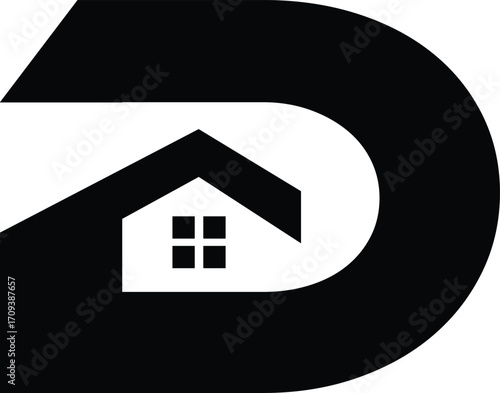 letter d house icon