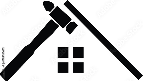 hammer with house icon 