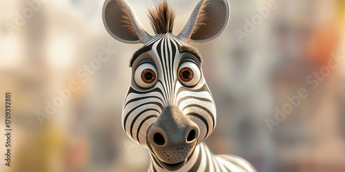 zebra head close up
