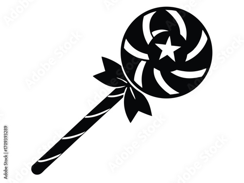 christmas candy lollipop vector icon