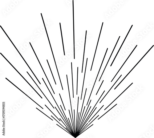 Abstract burst sparkle geometric starburst lines radial explosion vector