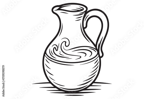 Jug / Pitcher Outline Drawing